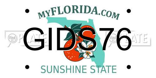 GIDS76 Florida License Plate