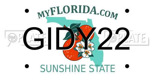 GIDY22 Florida License Plate