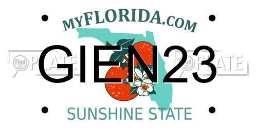GIEN23 Florida License Plate