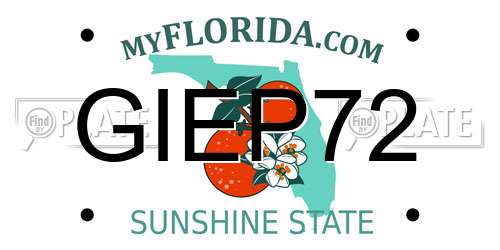 GIEP72 Florida License Plate