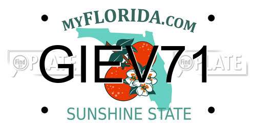GIEV71 Florida License Plate