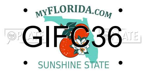 GIFC36 Florida License Plate