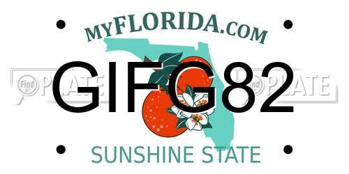 GIFG82 Florida License Plate