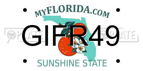 GIFR49 Florida License Plate