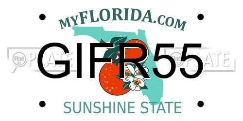 GIFR55 Florida License Plate