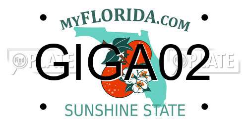 GIGA02 Florida License Plate