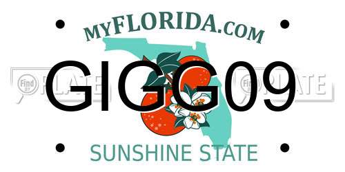 GIGG09 Florida License Plate