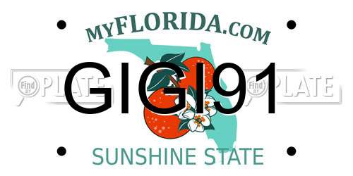 GIGI91 Florida License Plate