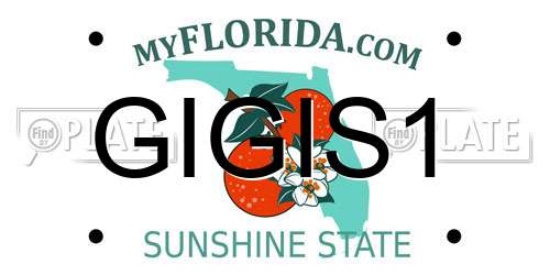 GIGIS1 Florida License Plate