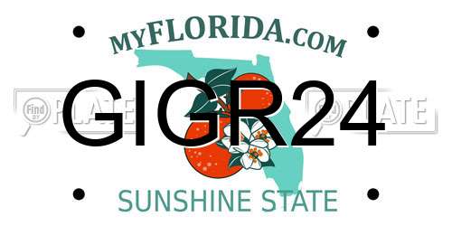 GIGR24 Florida License Plate