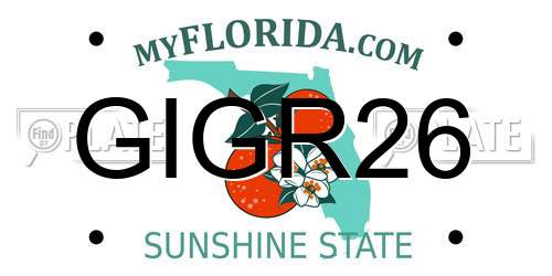 GIGR26 Florida License Plate
