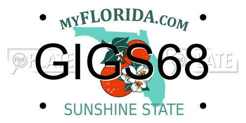 GIGS68 Florida License Plate