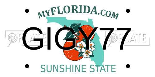 GIGY77 Florida License Plate