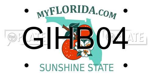 GIHB04 Florida License Plate
