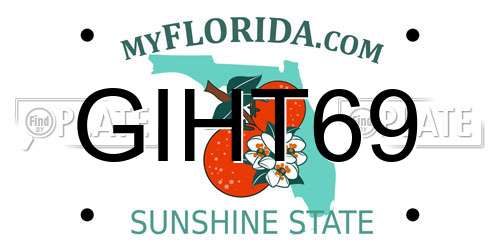 GIHT69 Florida License Plate