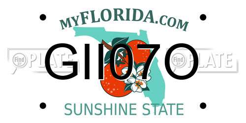 GII07O Florida License Plate