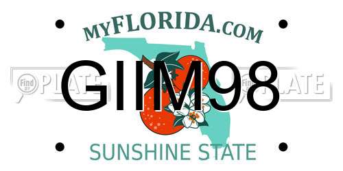GIIM98 Florida License Plate