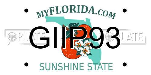 GIIP93 Florida License Plate