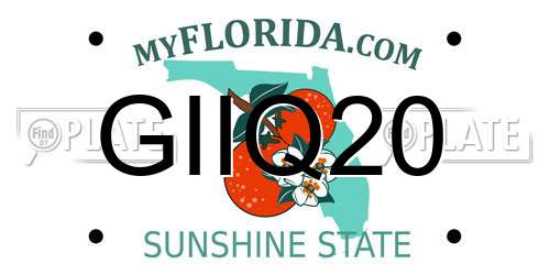 GIIQ20 Florida License Plate