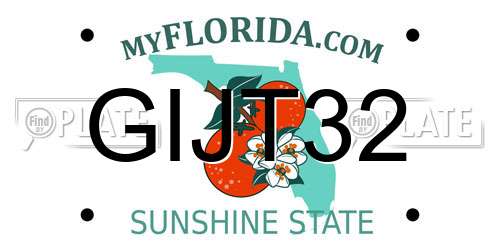 GIJT32 Florida License Plate