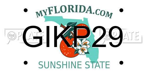 GIKP29 Florida License Plate
