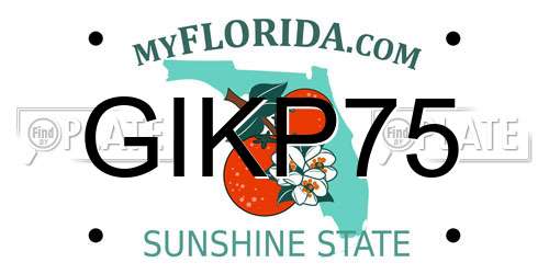 GIKP75 Florida License Plate