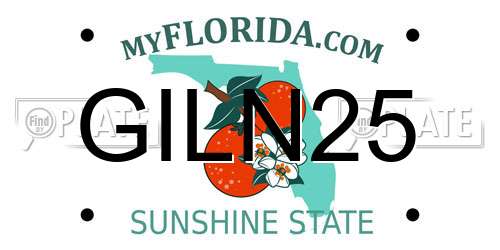 GILN25 Florida License Plate