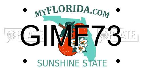 GIMF73 Florida License Plate