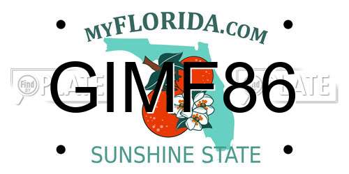 GIMF86 Florida License Plate