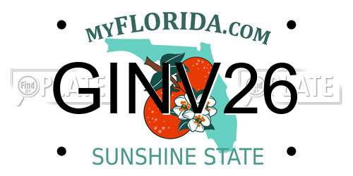 GINV26 Florida License Plate