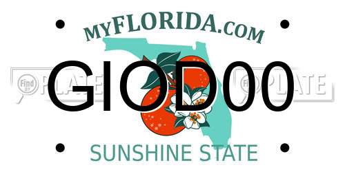 GIOD00 Florida License Plate