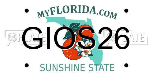 GIOS26 Florida License Plate