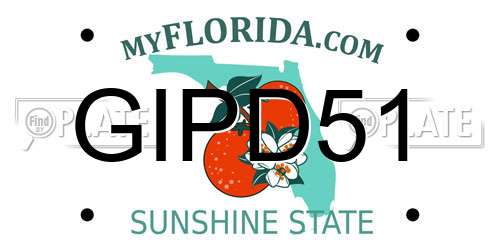 GIPD51 Florida License Plate