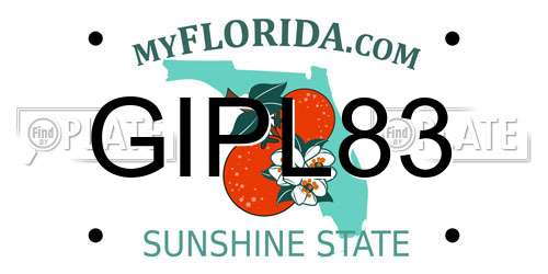 GIPL83 Florida License Plate