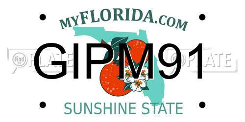 GIPM91 Florida License Plate