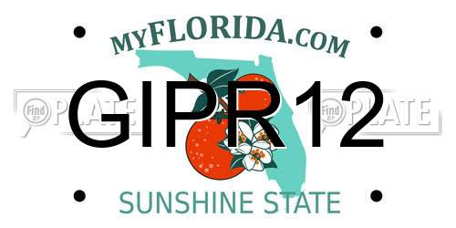 GIPR12 Florida License Plate