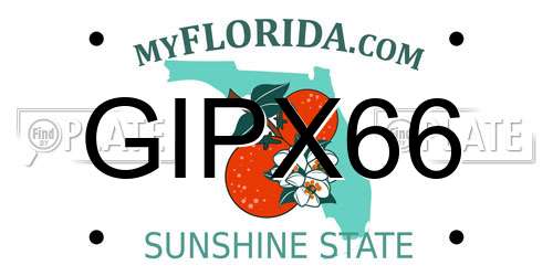 GIPX66 Florida License Plate