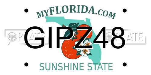 GIPZ48 Florida License Plate