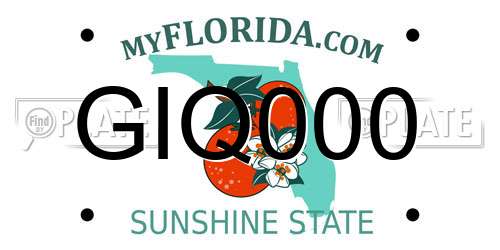 GIQ000 Florida License Plate