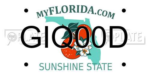 GIQ00D Florida License Plate