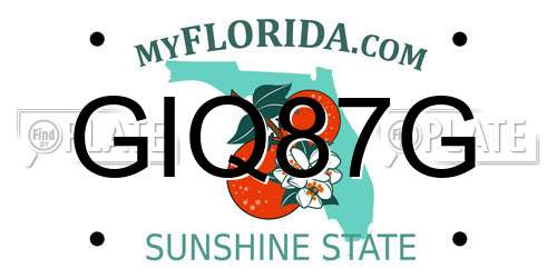 GIQ87G Florida License Plate