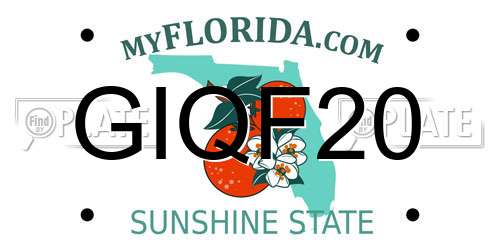 GIQF20 Florida License Plate