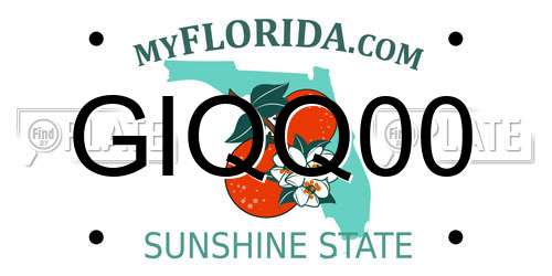GIQQ00 Florida License Plate