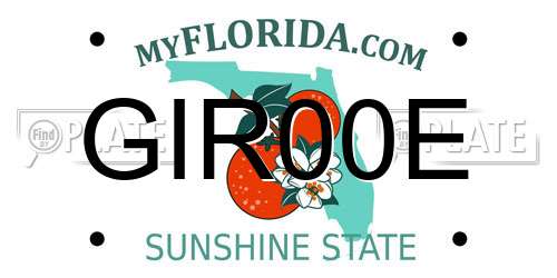 GIR00E Florida License Plate