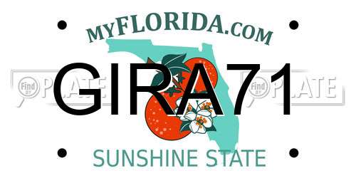 GIRA71 Florida License Plate