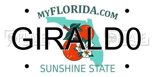 GIRALD0 Florida License Plate