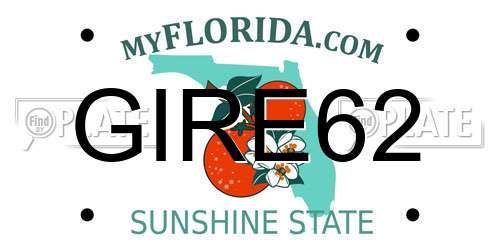 GIRE62 Florida License Plate