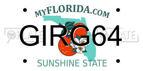 GIRG64 Florida License Plate
