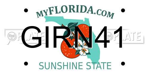 GIRN41 Florida License Plate
