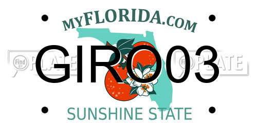 GIRO03 Florida License Plate